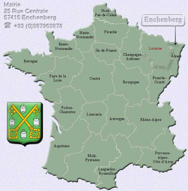 Localisation de la commune d'Enchenberg sur la Carte de France